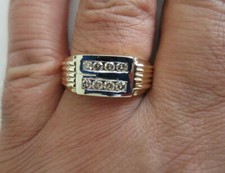 14K Gold Diamond Men's Ring Diamond .40 Carat H-SI1  10.20 Grams  Value 4,950