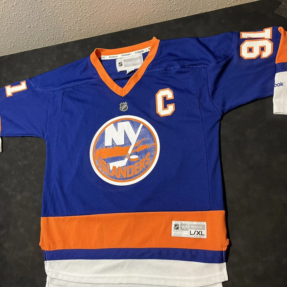 New York Islanders Jersey Vintage Tavares NHL Youth XL Reebok Retro CCM Hockey - Image 3 of 4