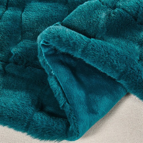 Brick Faux Fur Throw Blanket Luxurious Soft Reversible Micromink Blanket Gift - Picture 27 of 89