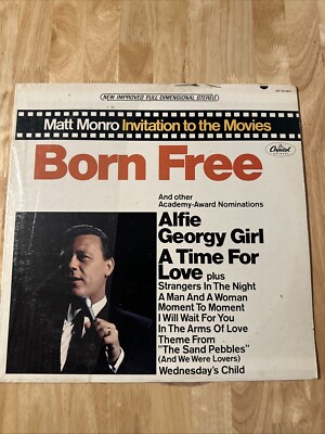 Matt Monro Born Free Invitation To The Movies Vinyl LP ST 2730
