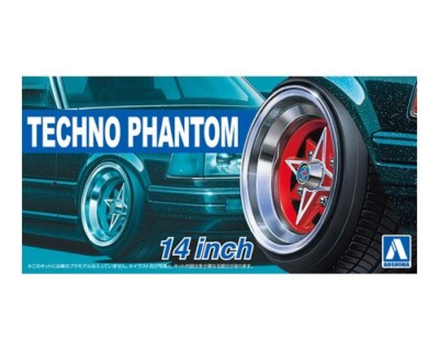 Aoshima 1/24 TECHNO-PHANTOM 14inch   Model Wheel Set