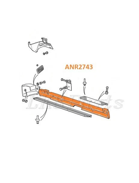 Conjunto de parachoques trasero negro Land Rover Discovery 1 94-99 OEM ANR2743 nuevo Foto 4 de 4