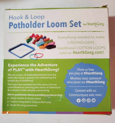Hearthsong Hook & Loop Potholder Loom Set 7.5 sq in for 6+ - NIP - Picture 8 of 8