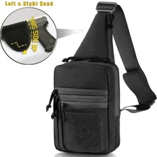 Tactical Gun Bag Concealed Carry Crossbody Shoulder Chest Pack Bag for Handguns