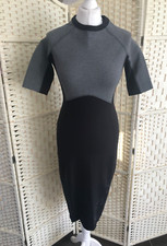 Marks & Spencer Collection Women's Bodycon Pencil Dress Black & Grey Size 8
