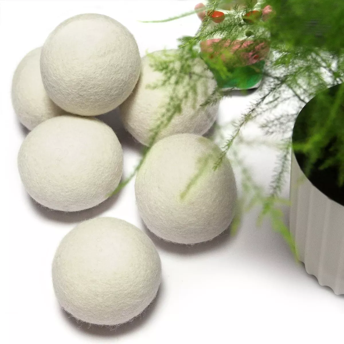 6 PK Wool Dryer Balls Natural Fabric Softener Organic Replace