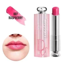 DIOR ADDICT LIP BALM LIP GLOW FULL SIZE 3.2g ( 007 Raspberry ) Brand New in Box