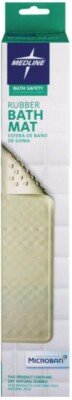 MEDLINE Rubber Bath Safety Mat MICROBAN prevent odor causing bacteria, mold.