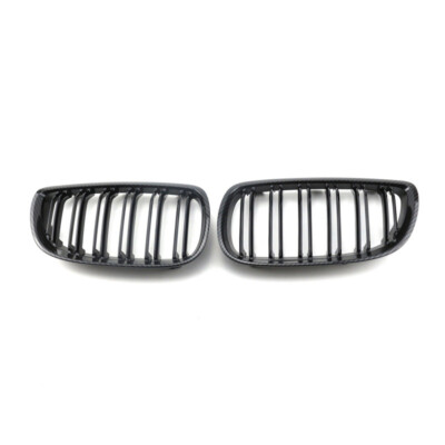 For 10-13 BMW 3 Series E92 E93 LCI Dual Line Carbon Fiber Style Front Grille