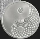 1 oz silver Cosmic yin and yang BU COA .999 Pure! Asia China Japan silver shield