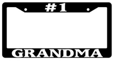 Black License Plate Frame #1 Grandma Auto Accessory Novelty