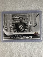 2022-23 Upper Deck Series 2 Shane Wright Young Guns UD Canvas Black & White