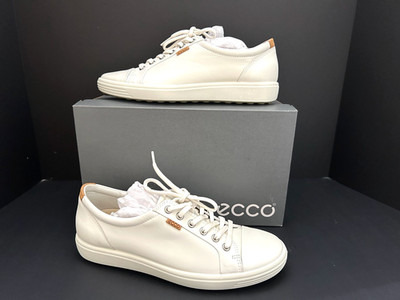 New NIB Ecco Sz 41 US 10 Soft 7 Women's Off White Sneaker Golf Shoe