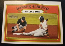 2021 Topps Heritage Baseball Hanser Alberto In Action #128 Baltimore Orioles