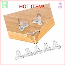 8 Pack Large Clear Corner Protectors for Baby Proofing Furniture - Table Edge Gu