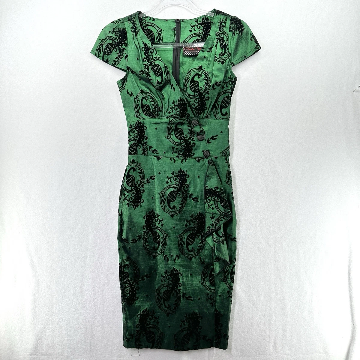 slim fit dress slacks Green Velvet Iva Swing Dress by VooDoo Vixen – Cats Like Us