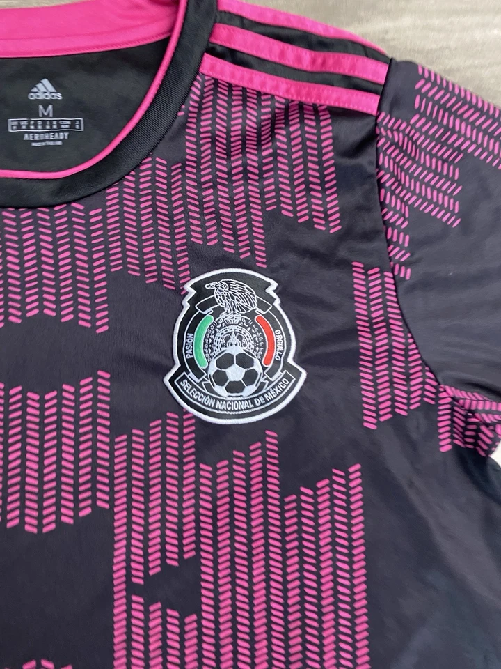 Camiseta de fútbol Adidas México Aeroready 2021 para mujer talla M morada Foto 4 de 4