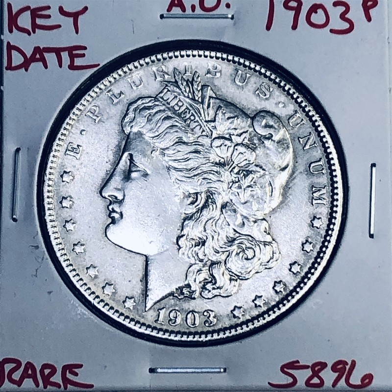 1903 P MORGAN SILVER DOLLAR HI GRADE GENUINE U.S. MINT RARE KEY COIN 5896