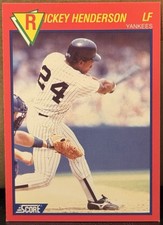 1989 Score 100 Hottest Players - Rickey Henderson #45