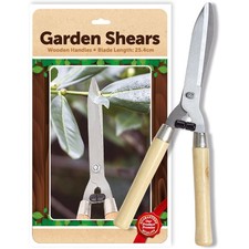 Hedge Shears Garden Wooden Handle Carbon Steel Blade Grass Bushes Cutting 20"
