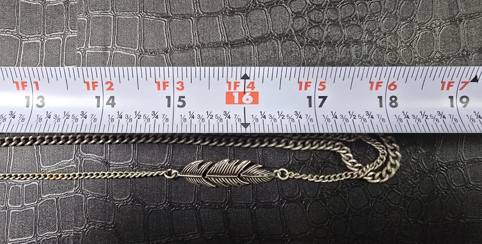 Double Chain Silver Tone Multi Leaf Bohemian Styl… - image 8