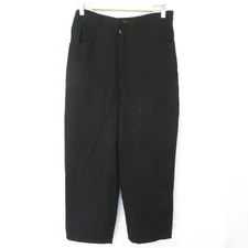 Y's YOHJI YAMAMOTO Wool Gaba Sarouel Pants Slacks Size 1 Black Women USED