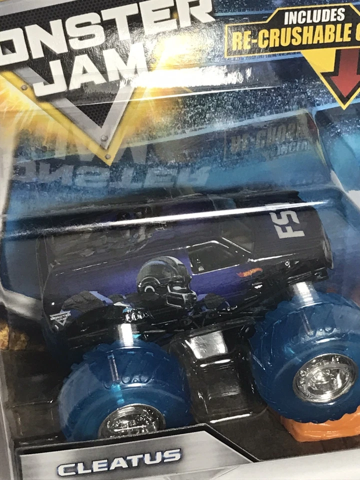 Hot Wheels Monster Jam 2017 Fox Sports 1 Cleatus 1:64 Truck Rare HTF Mattel - Image 3 of 4