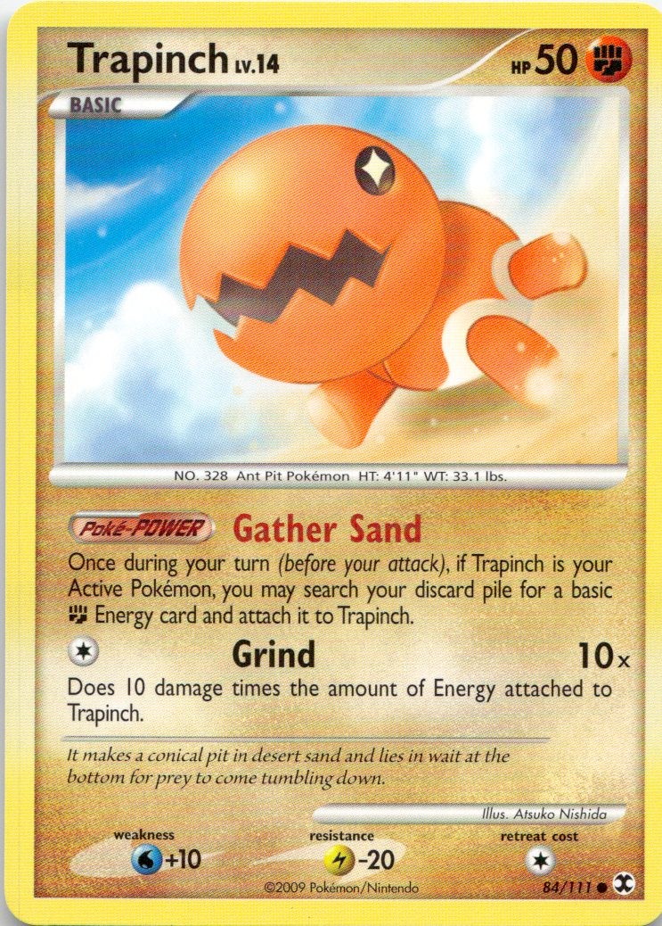 Trapinch Pokemon Card Rising Rivals 84/111 Common English LP