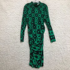 Farm Rio Dress Extra Large Adult Green Lovedaisy Tulle Midi Ruched Sheath Womens