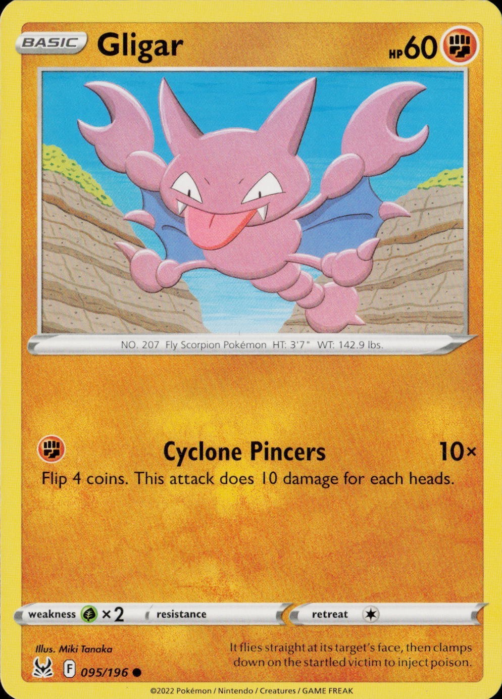 Gligar LOR Sv: Lost Origin #95/196 Common NM