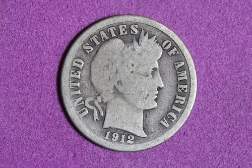 ESTATE FIND 1912 S BARBER DIME #K59820