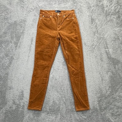 Gap Pants Womens 0 Brown Legging Skinny Leg Corduroy Cotton Stretch Casual