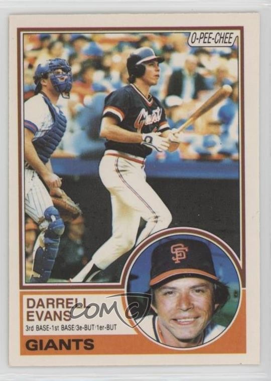 1983 O-Pee-Chee Darrell Evans #329 fo7