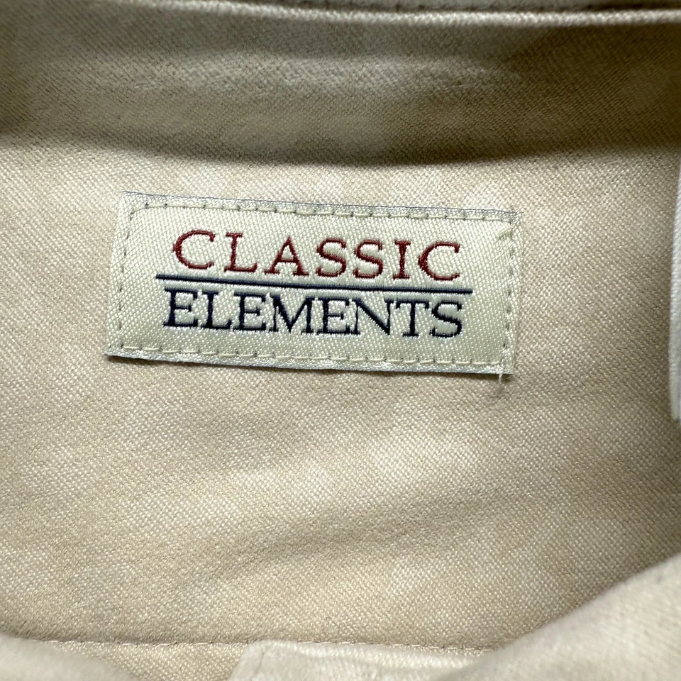 Camisa Classic Elements para mujer manga larga con botones cachemira beige talla XL (18) Foto 2 de 4