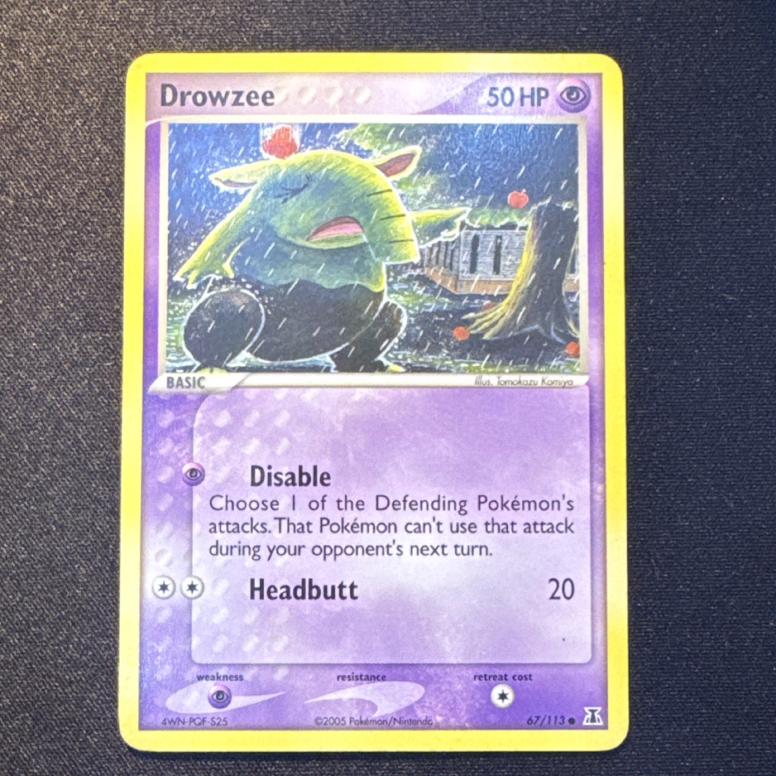 Pokémon Drowzee 67/113 EX Delta Species Regular Common 50HP Card Stock