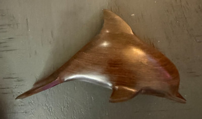 Wooden Dolphin Sculpture- NEW!
