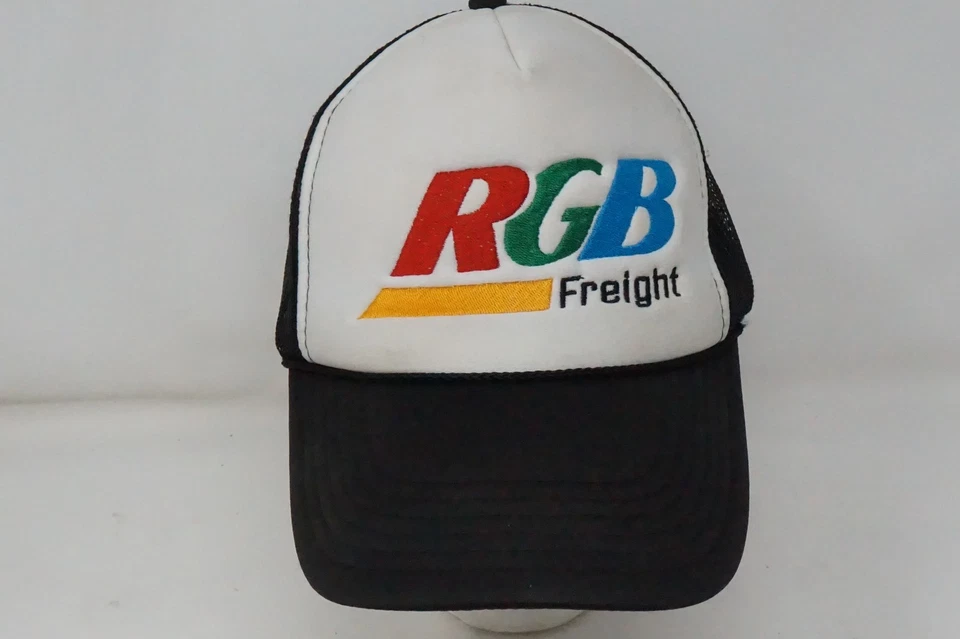 RGB Freight Mesh Back Snapback Hat Black White - Image 2 of 4