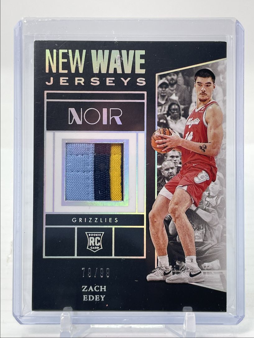 ZACH EDEY 2024-25 PANINI NOIR NEW WAVE JERSEYS ROOKIE PATCH RC /99 Q5099