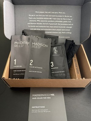 NEW Madison Reed Mr Hair Color For Men   Dark Brown to Black  2 Applications 