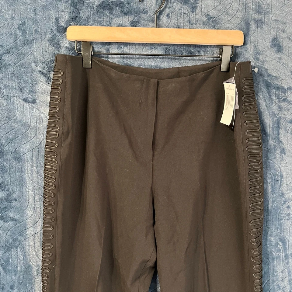 Pantalones de vestir largos rectos negros elásticos bidireccionales GRACE ELEMENTS para mujer talla 14” Foto 2 de 4