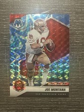 2021 Panini Mosaic #291 Joe Montana Prizm Reactive Blue
