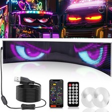 70"x7.6" Devil Eyes LED Display Light, Flexible Programmable Screen, APP Control