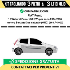 Tagliando per FIAT Punto 1.2 Natural Power 38 kw Benzina/Gas naturale (GNC) 2...