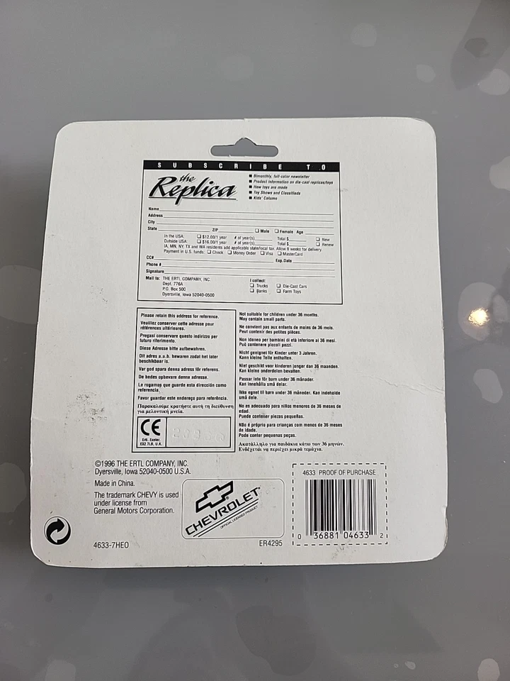 1/64 1950 Chevy Grain Truck Farm Country Ertl Diecast Metal Farm Truck NIB Mint - Image 2 of 2