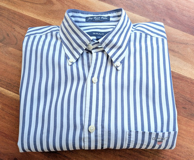 Original GANT USA OXFORD Herren Business Hemd blau gestreift Preppy Gr. M