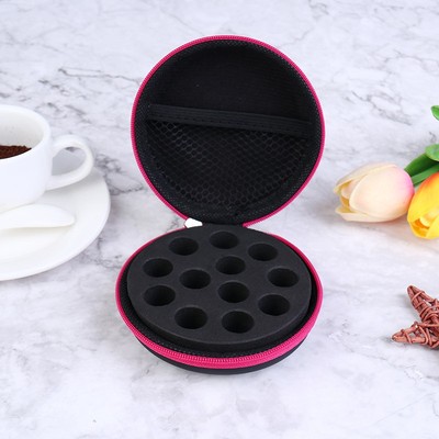 12 Bottles Round Essential Oil Storage Bag Essential Oil Organizer Case 1ml  A