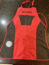 Snap On Tools Grilling Apron Cooking Kitchen with Pocket Black Red