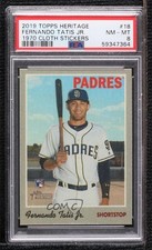 2019 Topps Heritage High Number 1970 Cloth Stickers Fernando Tatis Jr PSA 8 5wg