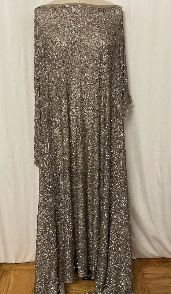 Stretchable Densely Sequin Silvery Gray Variable Type Sequin Fabric 1 Yard 48" W - Image 3 of 4