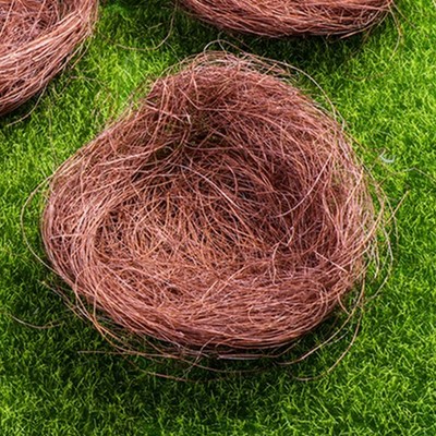12Pcs Decorative Hemp Bird Nests Coffee for Table and Party Decoration
